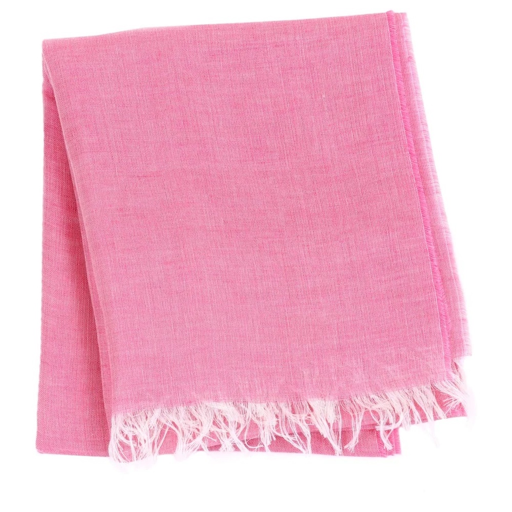 Italian Linen/Cotton Scarf with Eyelash Fringe